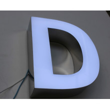 Company Store Gebäude Metall Edelstahl Acryl Beleuchtet Beleuchtung Außen LED Kanal Buchstaben Zeichen